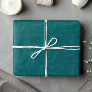 Moderne, helle Farbe Türkis und Navy Blau Geschenkpapier Set