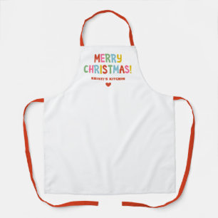 Moderne helle farbenfrohe fröhliche Weihnachten Schürze