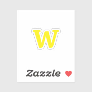 Moderne helle gelbe Anfangsbuchstaben Aufkleber