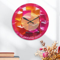 Moderne helle Gelee-Würfel Rosa Orange Personalisi