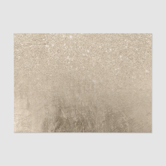 Moderne helle GoldGlitter ombre Folien-Glitzern Seidenpapier (Vorderseite)