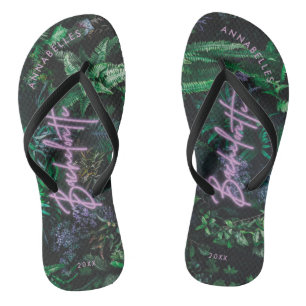 Moderne, helle lila, gürtelnere Bachelorette Flip Flops