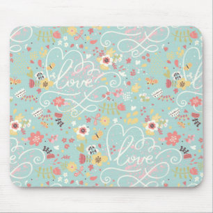 Moderne helle romantische Muster Mousepad