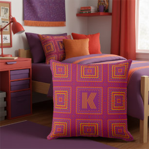 Moderne Helle Rosa Geometrie Kissen