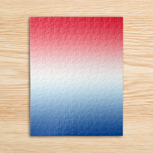 Moderne Helle Rot-Weiß-Blau-Ombre