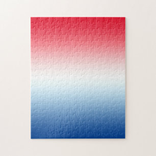 Moderne Helle Rot-Weiß-Blau-Ombre