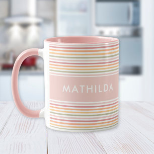 Moderne, helle Streifen Tasse