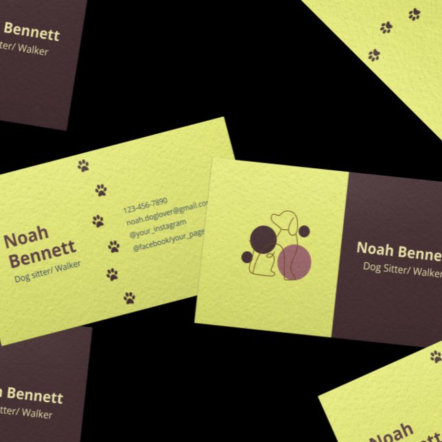 Moderne, hellgelbe, rustikal-braune Sitzgelegenhei Visitenkarte (Von Creator hochgeladen)