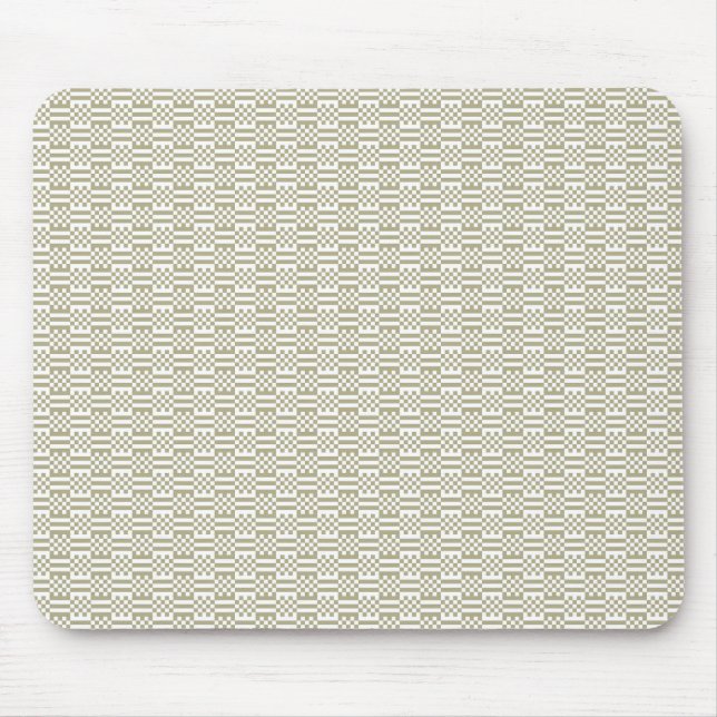 Moderne Hellgrüne Geometrische Mauspad-Muster Mousepad (Vorne)