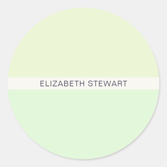 Moderne hellgrüne Umschlag Aufkleber (Vorderseite)