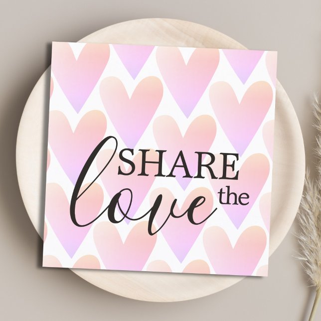 Moderne, hellrosa Herzen Empfehlungskarte (Von Creator hochgeladen)