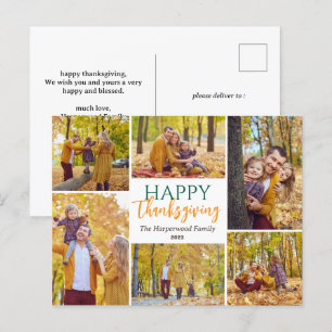 Moderne Herbst Erntedank Familienkollektion Foto C Feiertagspostkarte