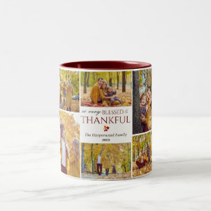 Moderne Herbst Erntedank Familienkollektion Foto C Zweifarbige Tasse