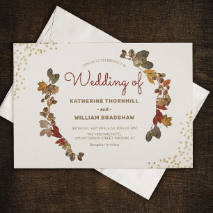 Moderne Herbst-Hochzeitseinladungen Einladung