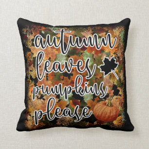 Moderne Herbst Pumpkin Verlasst Baumwolle 16"X16 Kissen