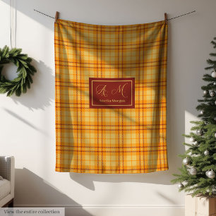 Moderne Herbst-Tartan-Karo-Decke Chic Benutzerdefi Fleecedecke