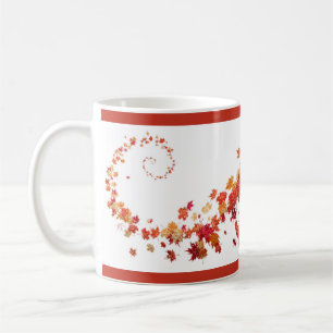 Moderne Herbstblätter Kaffeetasse