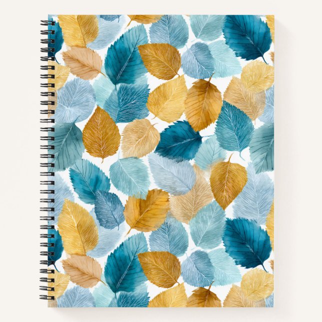 Moderne Herbsterscheinungen lassen Aquarellfarben  Notizbuch (Vorderseite)