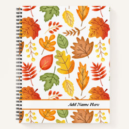 Moderne Herbstlaub SpiralNotebook Notizbuch