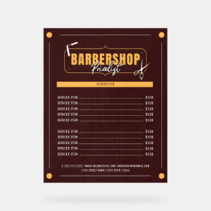 Moderne Herrenfriseur-Dienstleistungen Friseursalo Acrylschild