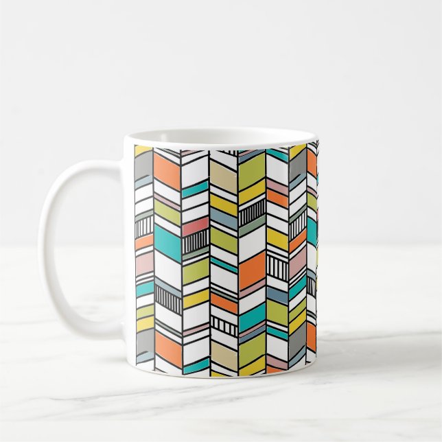 Moderne Herringbone-Tasse aus dem Mittelalter Kaffeetasse (Links)