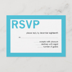 Moderne Herz-Ampere und RSVP-Karten für Hochzeiten RSVP Karte