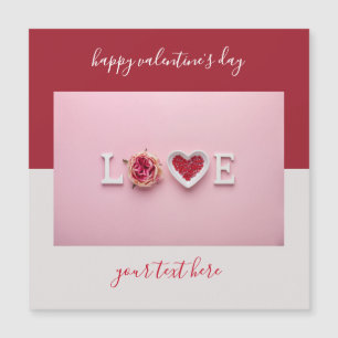 Moderne Herzen Colorblock Valentins Magnetkarte