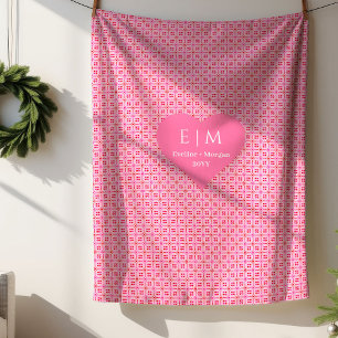 Moderne Herzen Ich liebe dich Personalisierter Val Sherpadecke