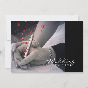 Moderne Herzen Lovers Las Vegas Hochzeit Einladung