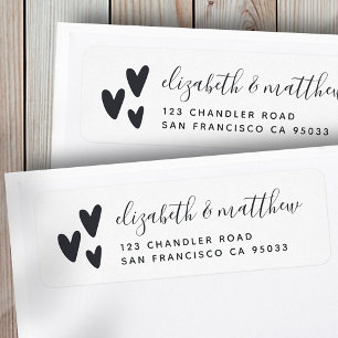 Moderne Herzen Minimalistisch Spaß Chic Rücksendea