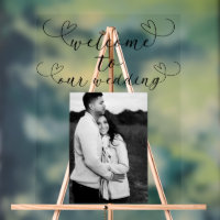 Moderne Herzen Schwarz-weiße Minimale Hochzeit Wil