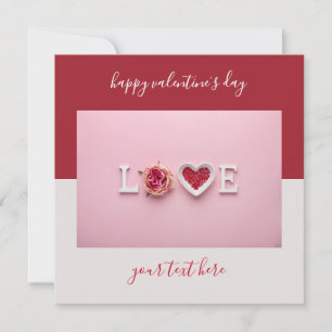 Moderne Herzklopfen Valentinstag-Karte Feiertagskarte