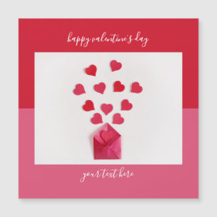Moderne Herzklopfen Valentinstag-Karte Magnetkarte
