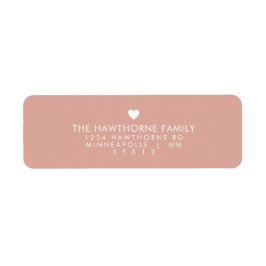 Moderne Herzsendung Liebe Minimal Blush Pink Adres