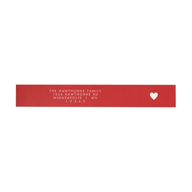 Moderne Herzsendung Liebe Minimal Red Address (Person)