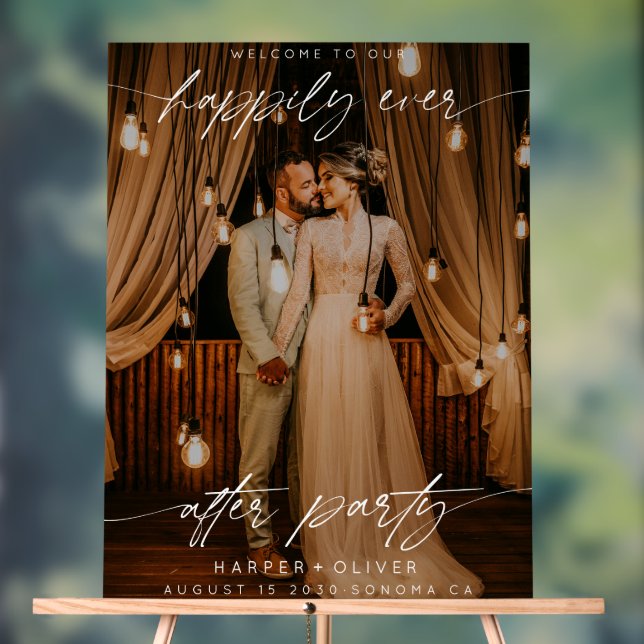 Moderne Heureux Jamais après Mariage photo de part (Neutre)