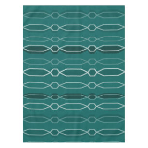 Moderne Hexagon-Säulen Aquamarin Tischdecke