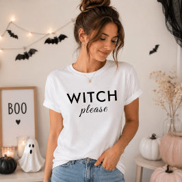 Moderne Hexe Bitte Halloween Shirt - Funny T-Shirt
