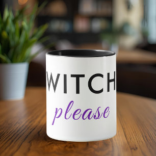 Moderne Hexe Bitte Halloween Tasse - Minimaler Chi