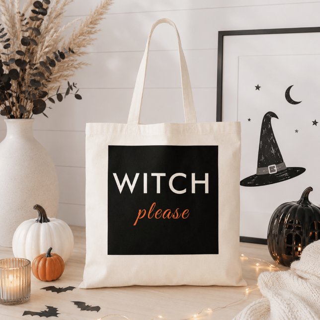 Moderne Hexe Bitte Halloween Tote Tasche - Trendy (Von Creator hochgeladen)