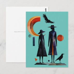 Moderne Hexen - ein abstraktes Kunstwerk 2 - Fan F Postkarte