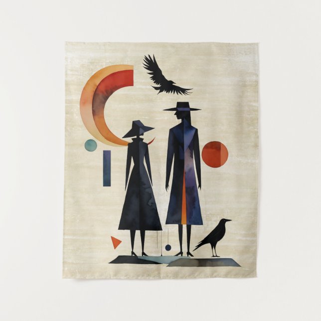 Moderne Hexen - ein abstraktes Kunstwerk 2 - Fan F Wandteppich (Vorderseite)