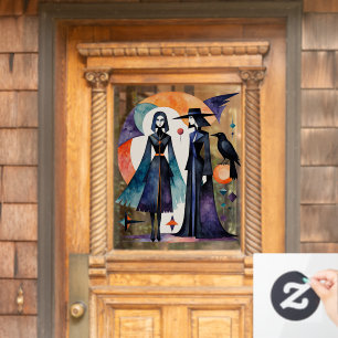 Moderne Hexen - ein abstraktes Kunstwerk 5 - Fansp Fensteraufkleber