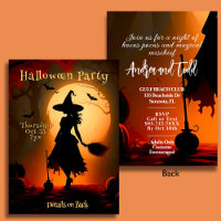 Moderne Hexen-Silhouette Besen Halloween-Party
