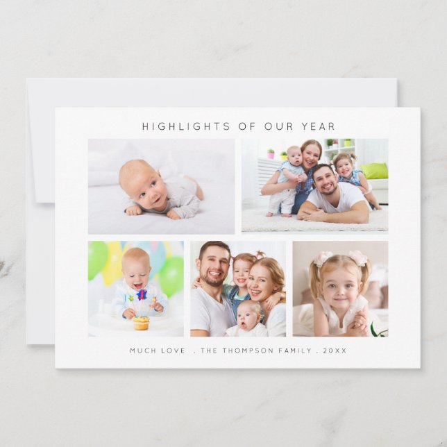 Moderne Highlights 5 Fotos Weihnachten (Vorderseite)