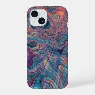 Moderne himmlische Marmor-Flüssigkeits-Kunst-Handy iPhone 15 Hülle