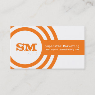 Moderne Hipster Business Card, Orange Visitenkarte