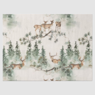Moderne Hirsche Aquarell Seidenpapier