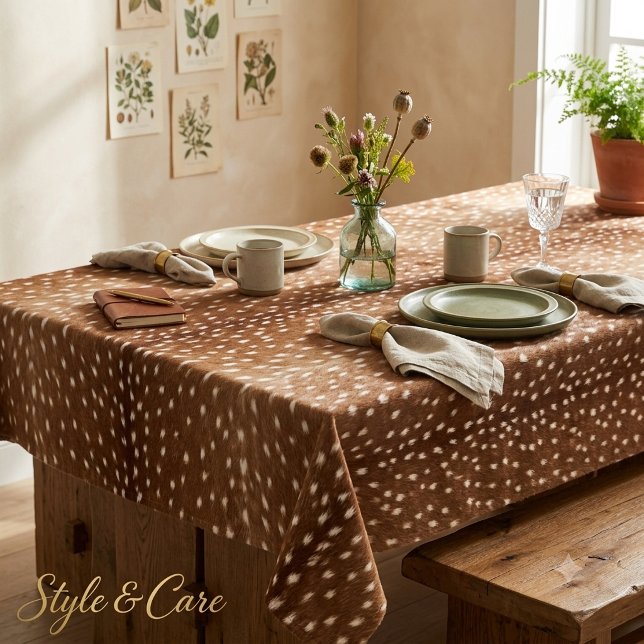 Moderne Hirschleder-Textur Stylisch Tischdecke (Modern Deer Skin Texture Stylish Tablecloth)