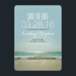 Moderne Hochzeit am Strand sparen die Terminkarten Save The Date<br><div class="desc">Moderne und stilvolle Hochzeiten am Strand sichern die Dattelkarten mit schönen aquamarinen Meereswellen,  blauem türkisfarbenem Himmel und taupe Sand am Meer. Ideal auch für das Ziel Save the Date.</div>